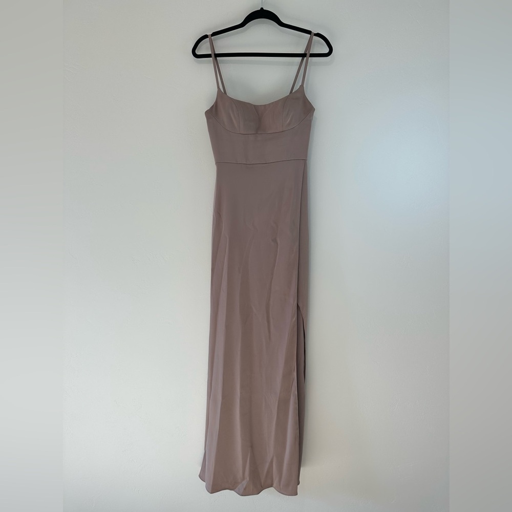 Azazie Strapless Mauve Dress